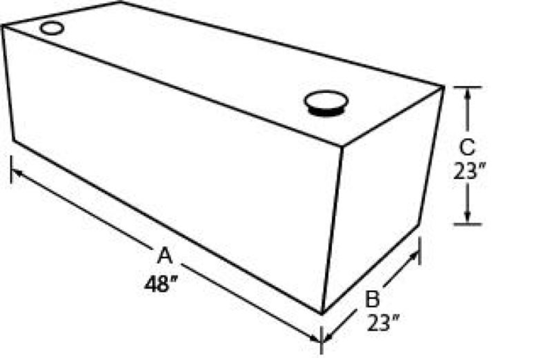 Picture of Tradesman Steel Rectangular Liquid Storage Tank (Full Size) - Black