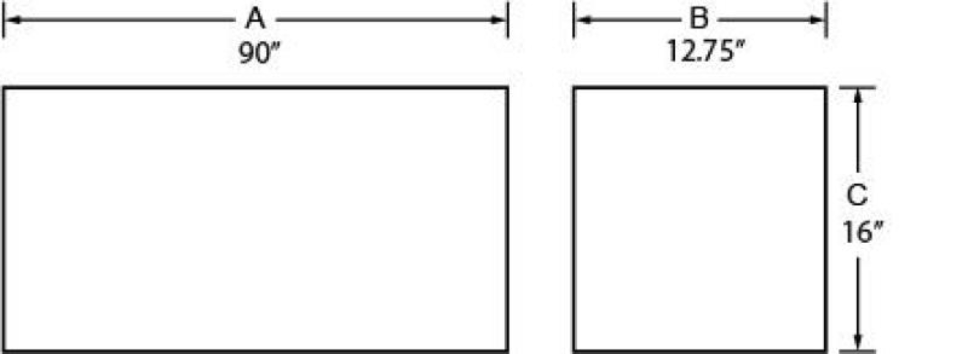 Picture of Tradesman Aluminum Top Mount L-Wing Box (90in.) - Brite