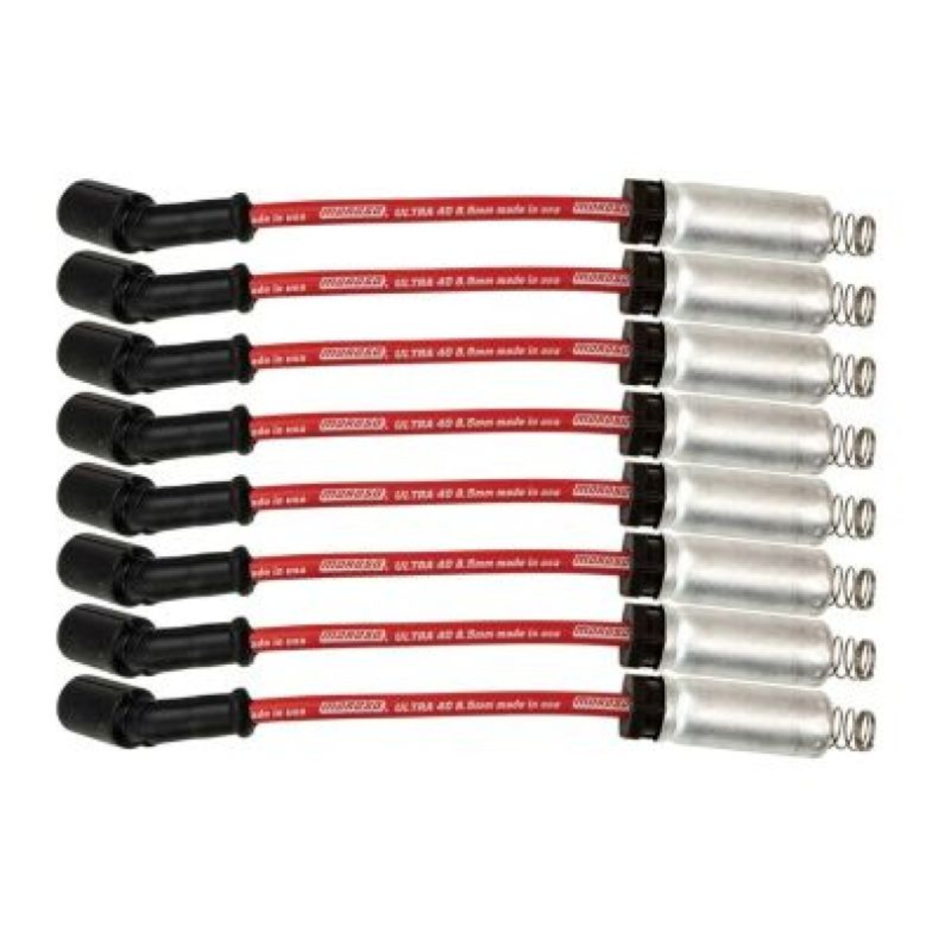Picture of Moroso GM LS/LT 8.5mm Ultra 40 9.75in Long Wire Set w/Alum Heatshield - Red