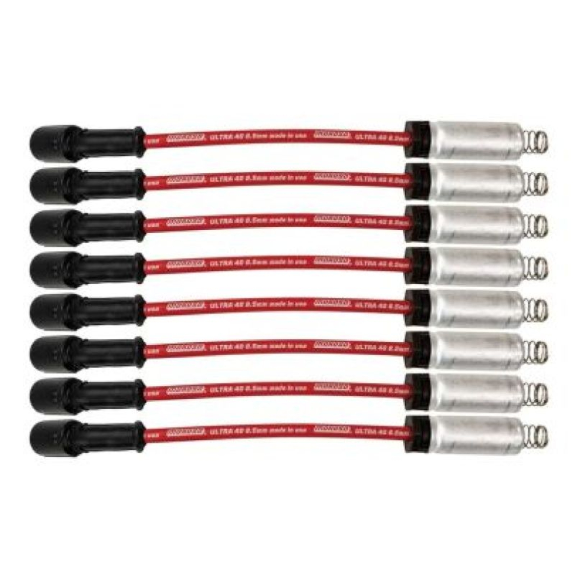 Picture of Moroso GM LS/LT 8.5mm Ultra 40 11in Long Wire Set w/Alum Heatshield - Red