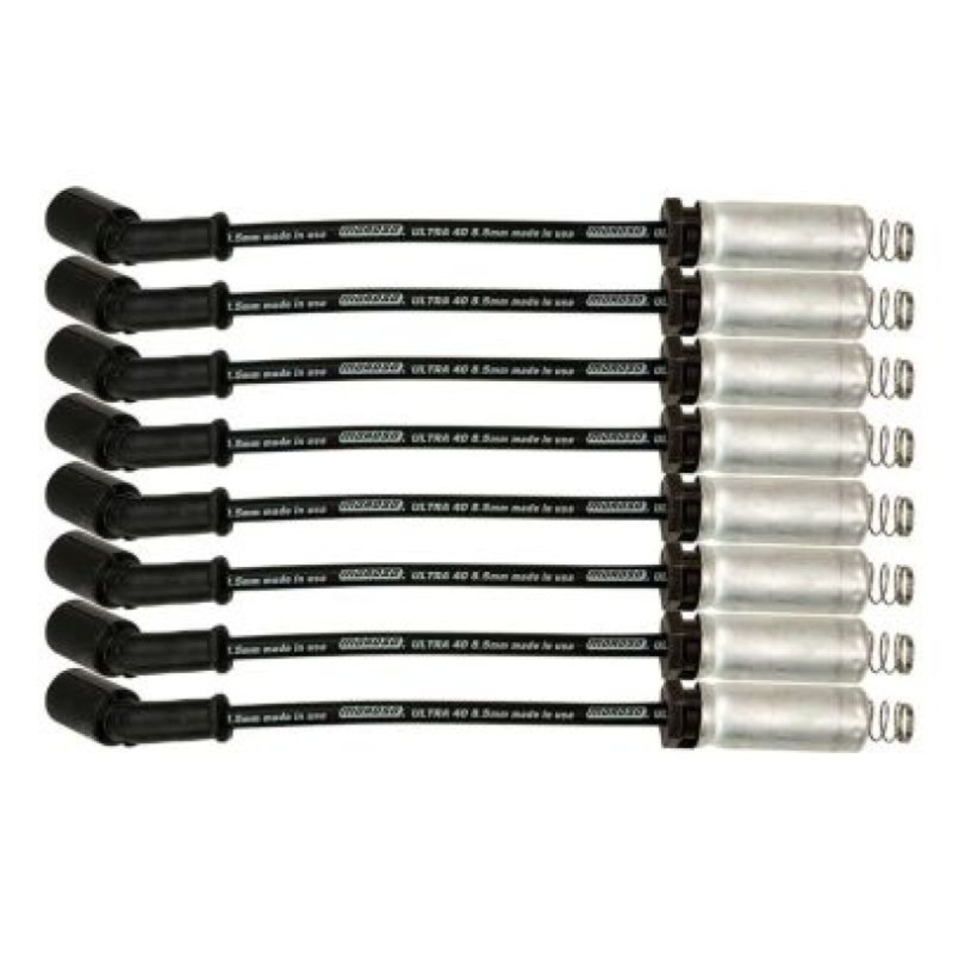 Picture of Moroso GM LS/LT 8.5mm Ultra 40 11in Long Wire Set w/Alum Heatshield - Black