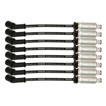Picture of Moroso GM LS/LT 8.5mm Ultra 40 11in Long Wire Set w/Alum Heatshield - Black