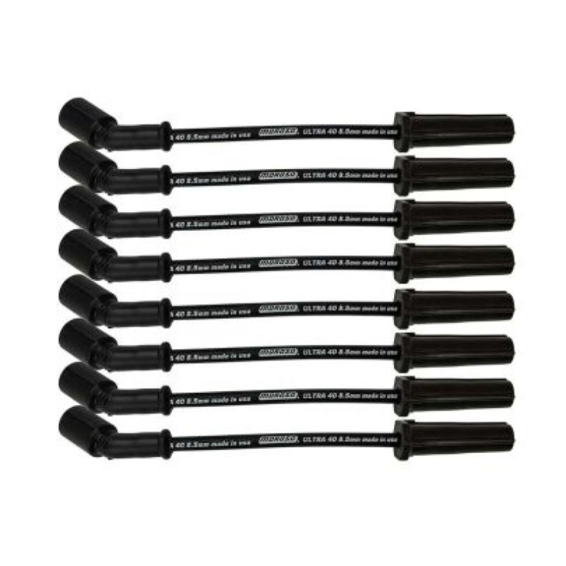 Picture of Moroso GM LS/LT 8.5mm Ultra 40 9.75 in Long Wire Set w/o Alum Heatshield - Black
