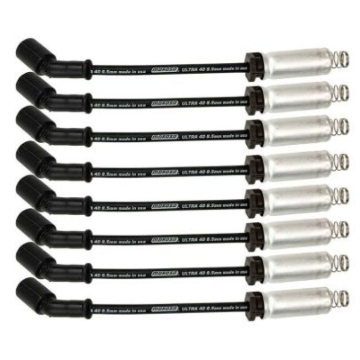 Picture of Moroso GM LS/LT 8.5mm Ultra 40 9.75in Long Wire Set w/Alum Heatshield - Black