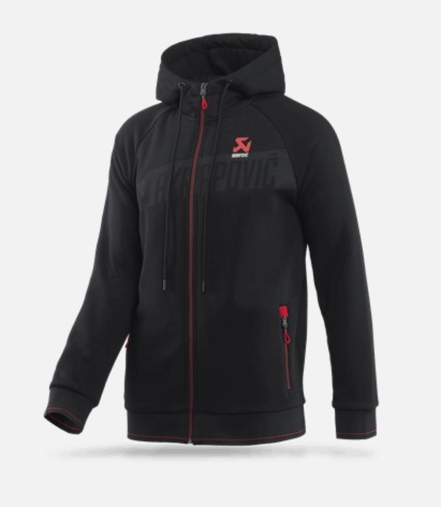 Picture of Akrapovic Mens Corpo Zip Hoodie Black - M