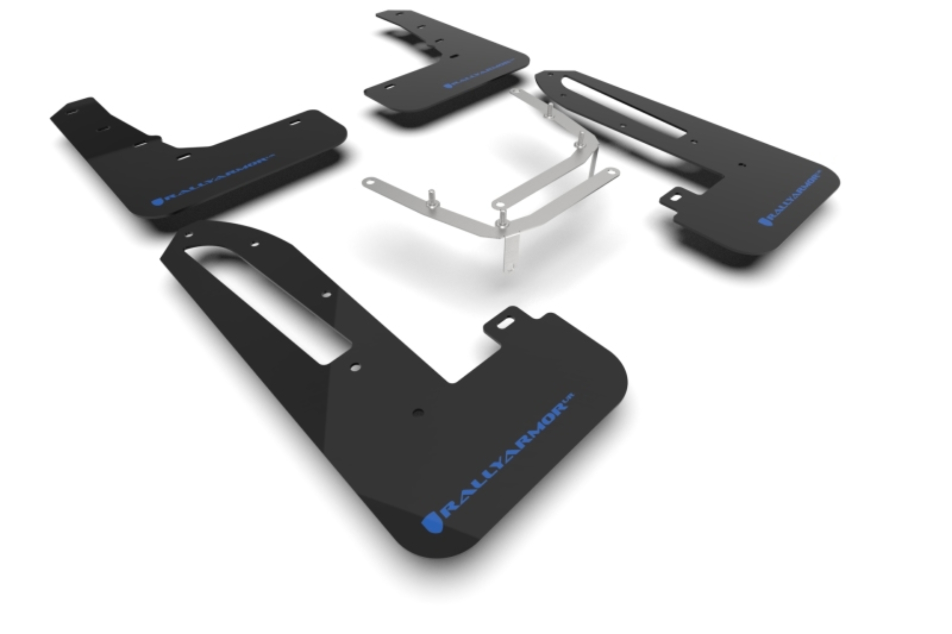 Picture of Rally Armor 23-26 Honda Civic Type R Black Mud Flap Light Blue Logo