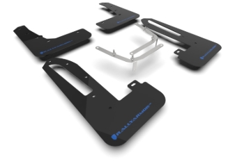 Picture of Rally Armor 23-26 Honda Civic Type R Black Mud Flap Light Blue Logo