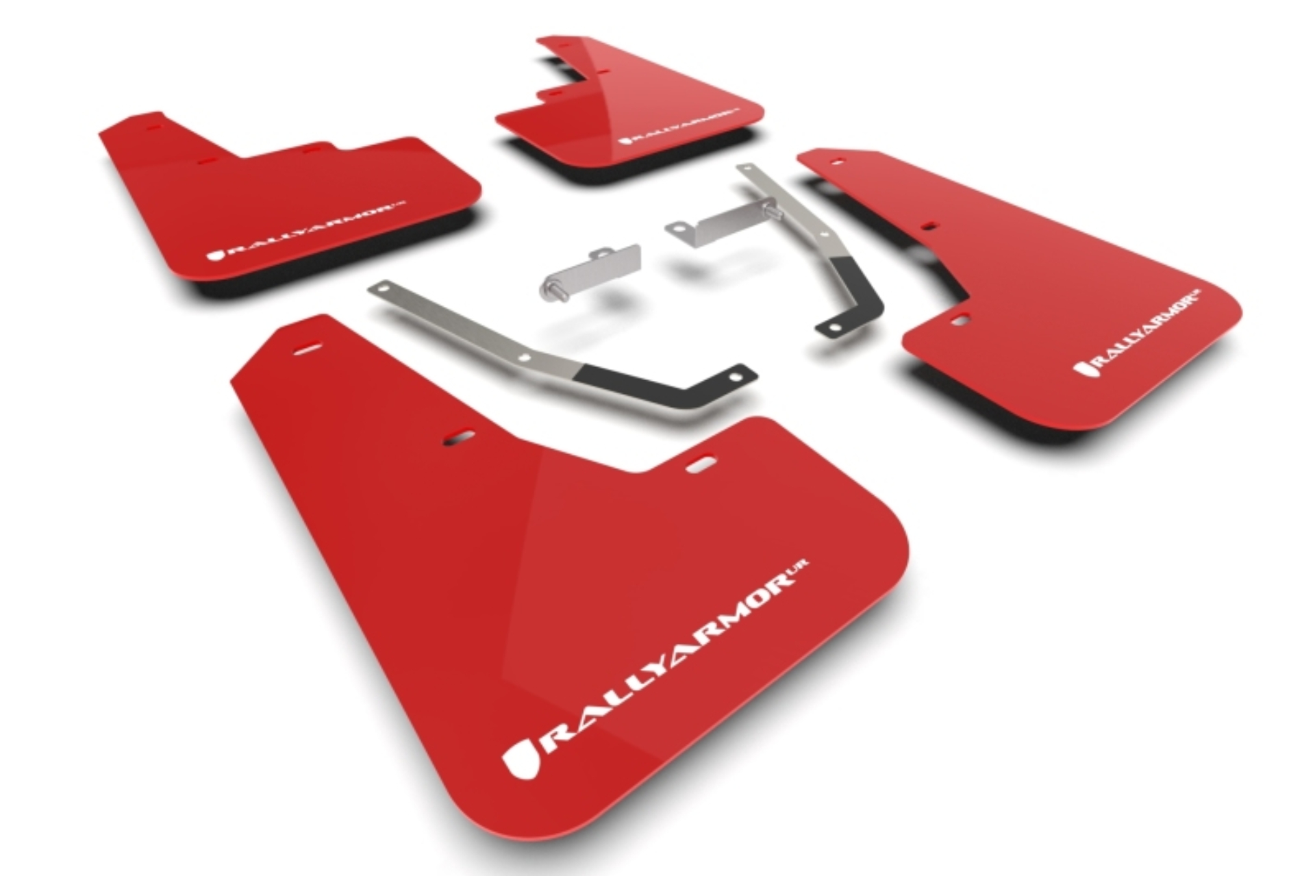 Picture of Rally Armor 24-26 Subaru Crosstrek Red UR Mud Flap White Logo