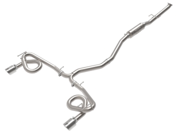 Picture of aFe 22-23 Honda Civic Si L4 1.5L (t) Takeda 2.5in to 3in 304 SS Cat-Back Exhaust w/ Polished Tips
