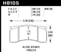 Picture of Hawk Performance Porsche Alcon/Brembo ER-1 Motorsport Brake Pads