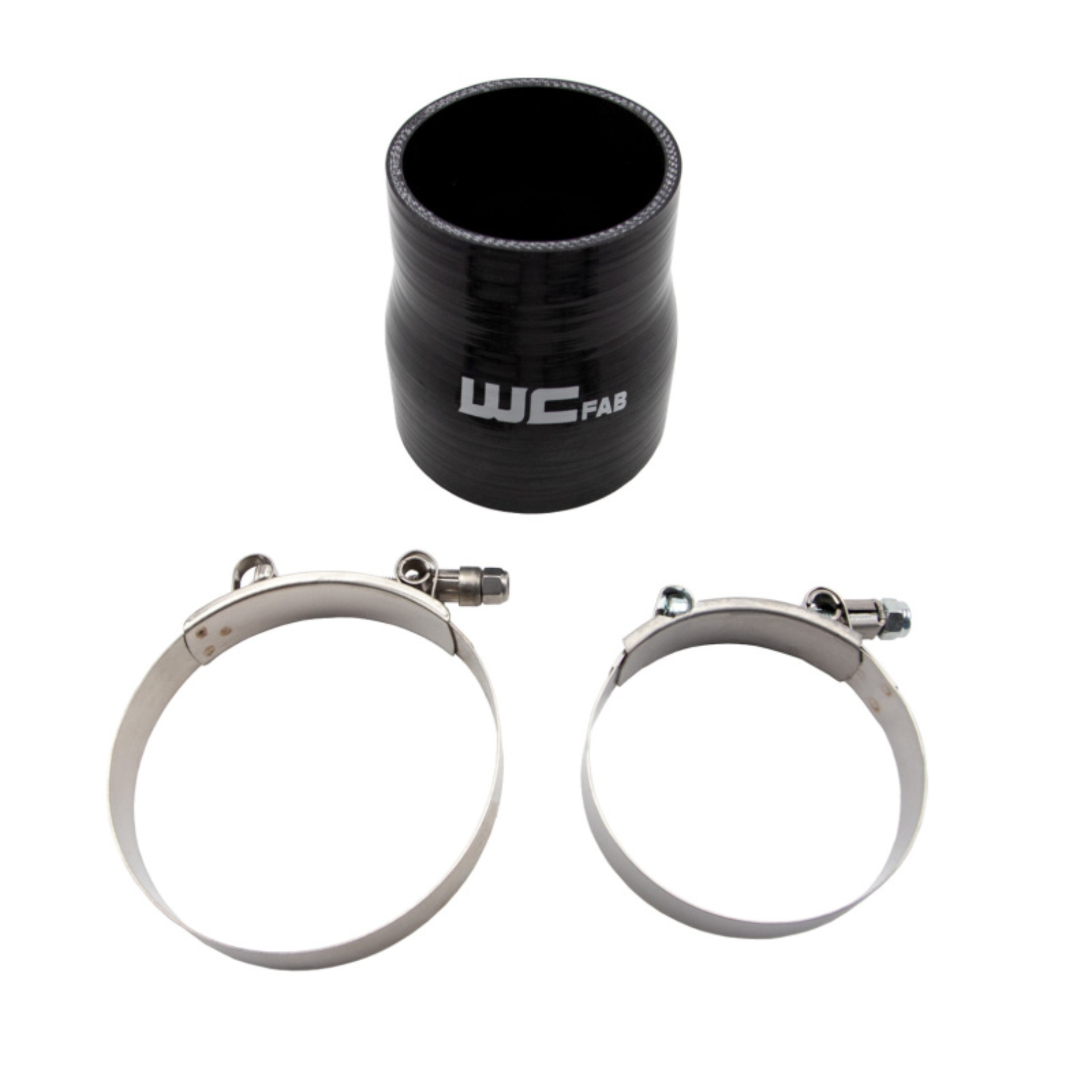 Picture of Wehrli 3in x 3.5in ID Straight Reducer x 4in Long Silicone Boot & Clamp Kit