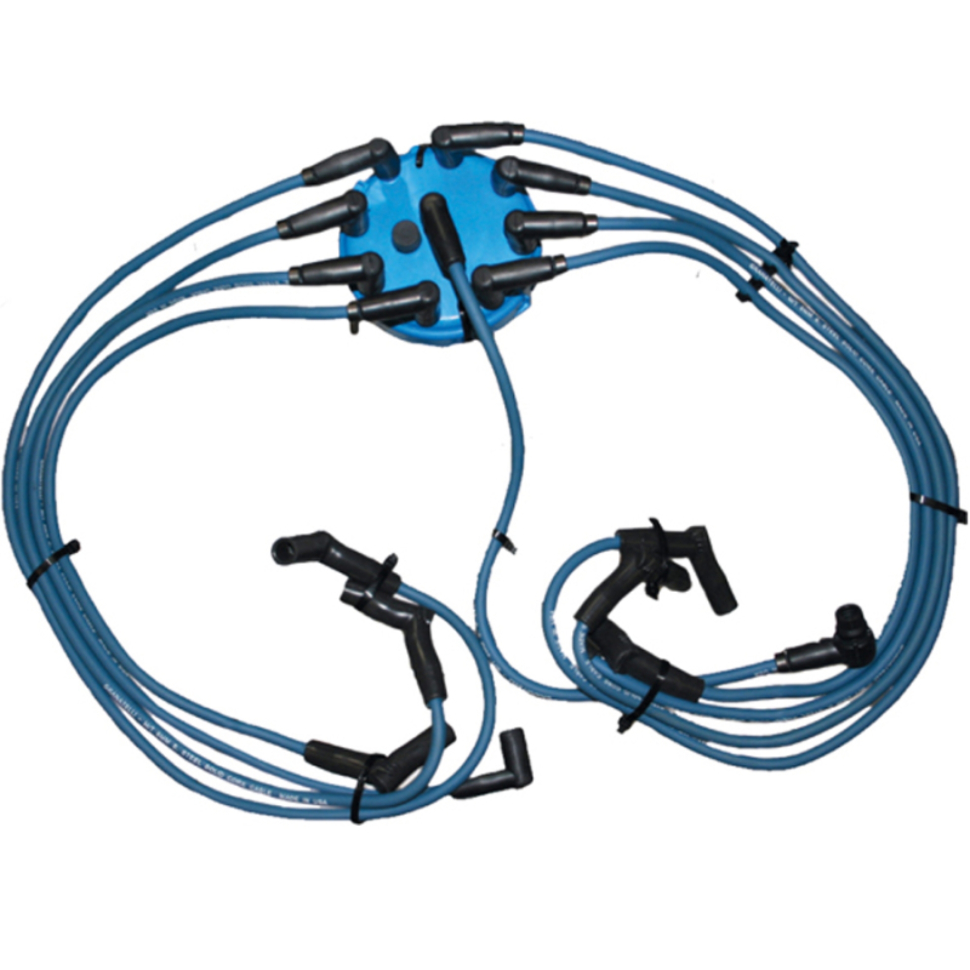 Picture of Granatelli 87-93 Ford Mustang 5.0L Perf Tune Up Kit - Blue (Incl Wires/Bras Cap/Rotor)