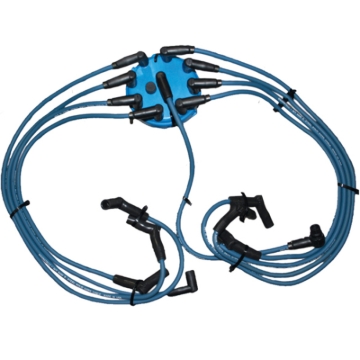 Picture of Granatelli 87-93 Ford Mustang 5.0L Perf Tune Up Kit - Blue (Incl Wires/Bras Cap/Rotor)