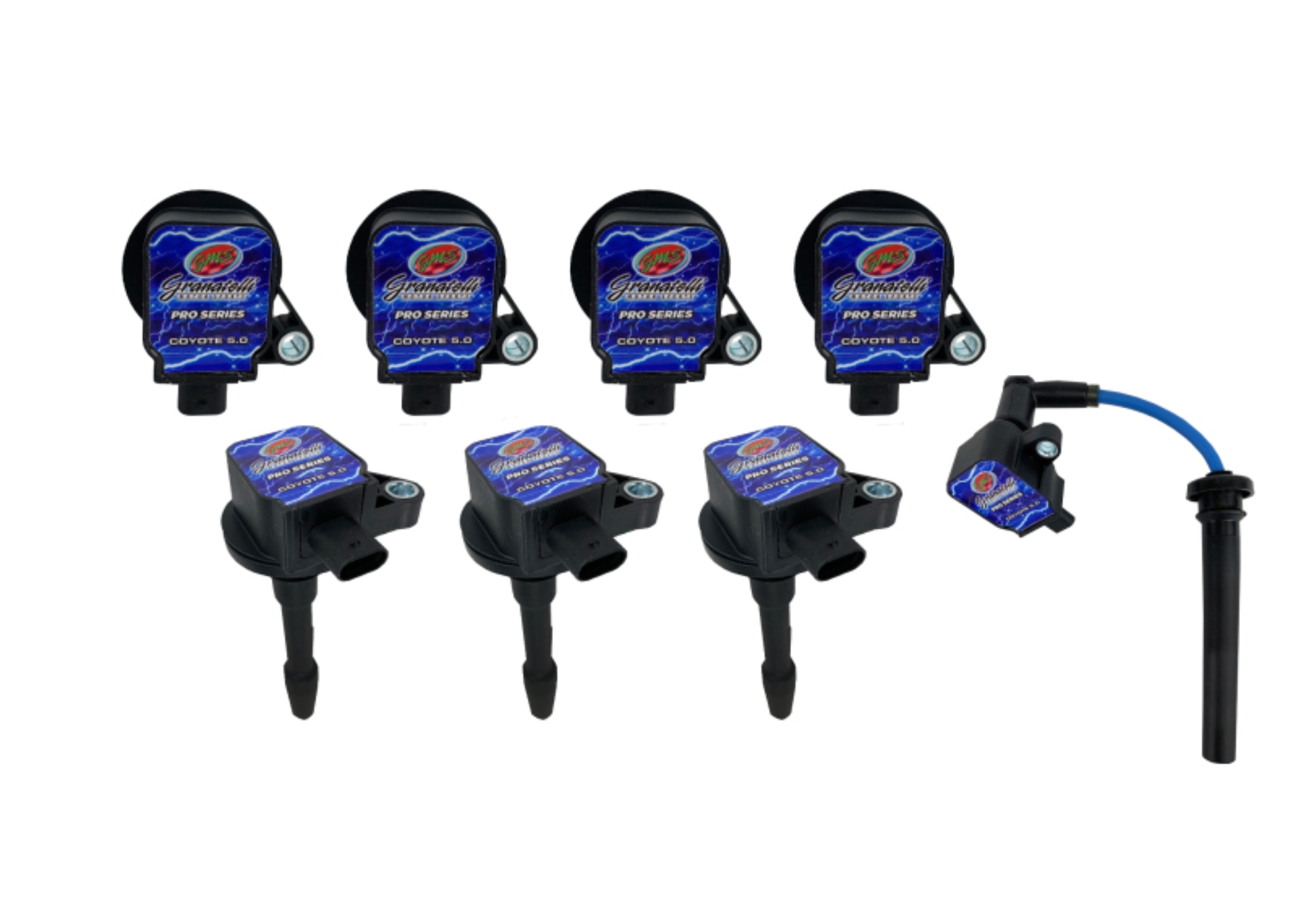 Picture of Granatelli 18-23 Ford 5.0L 4V Pro Series Coil-On-Plug Wire Conn Kit w/Coil Packs (60K Volts)