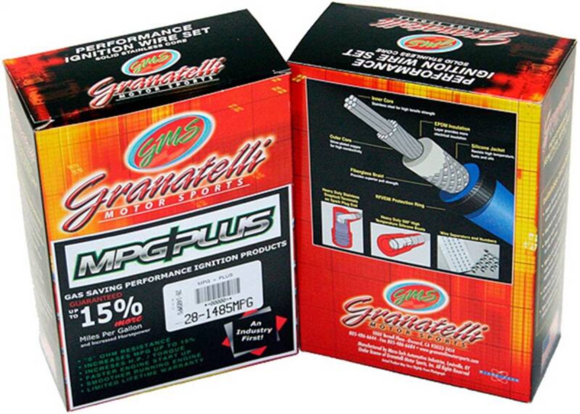 Picture of Granatelli 10-14 Ford 6.2L (Incl. Raptor) Wire Set w/Inserts/Blk Hi-Temp Silicone Jacket