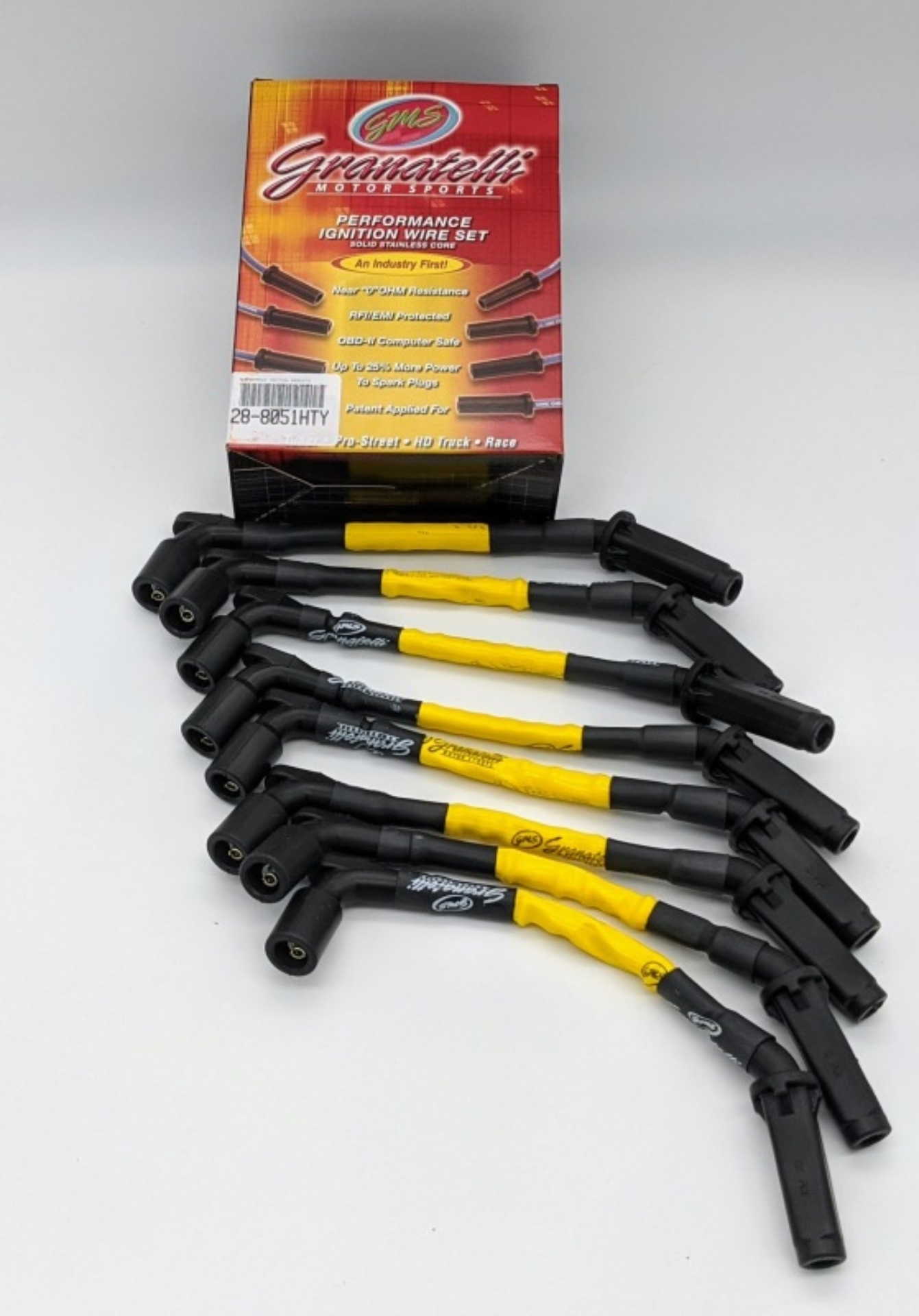 Picture of Granatelli 20-23 LT2 6.2L 8 Hi-Perf Coil-Near-Plug Ignition Wire Connector Kit w/Yellow Jacket