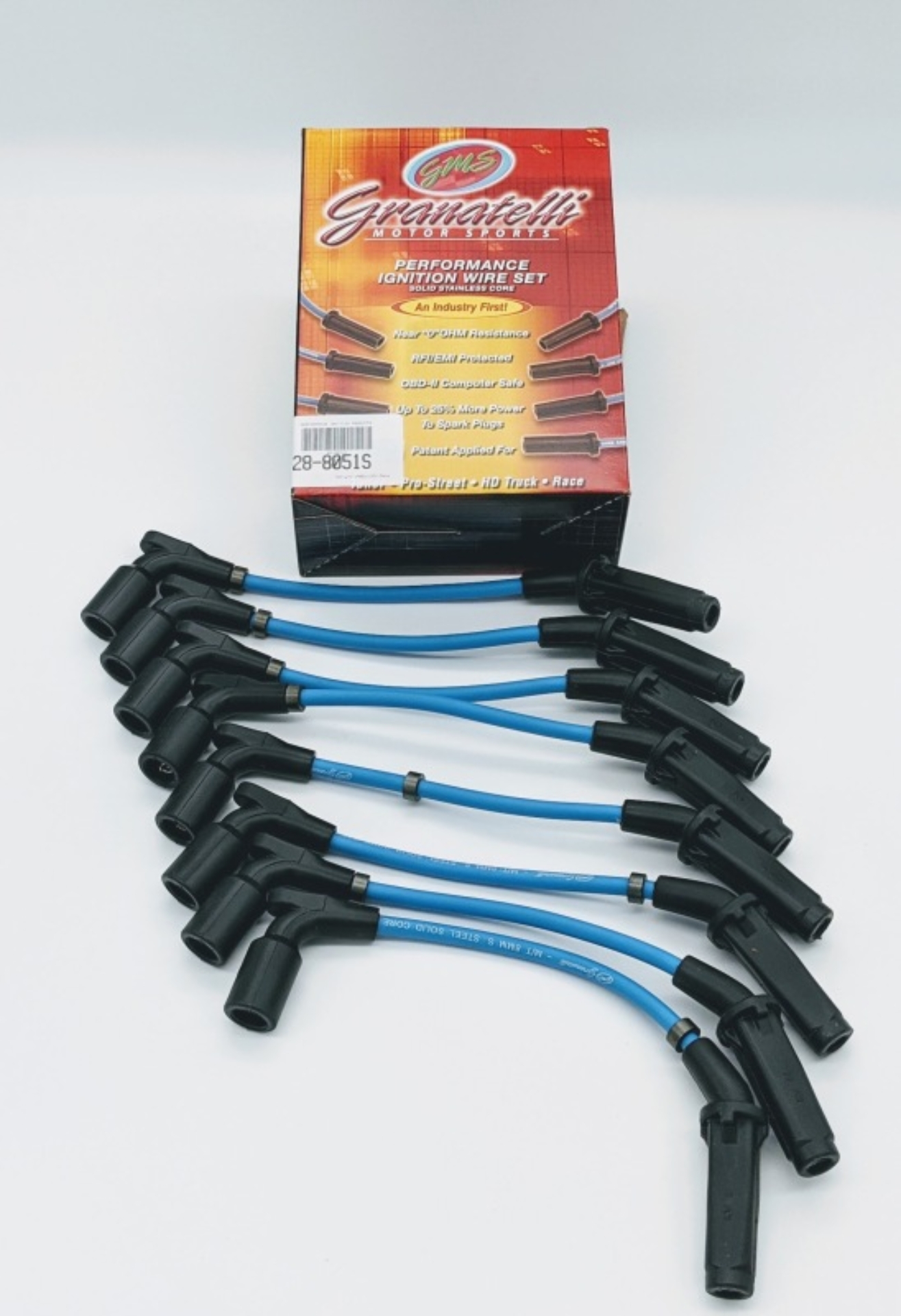 Picture of Granatelli 20-23 GM LT2 6.2L Straight Boot Hi-Perf Coil-Near-Plug Ignition Wire Connector Kit - Blue
