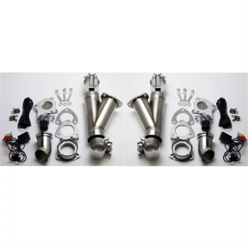 Picture of Granatelli 3.0in Stainless Steel Electronic Dual Exhaust Cutout w/Slip Fit & Band Clamp