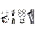 Picture of Granatelli 2.5in Aluminized Mild Steel Electronic Exhaust Cutout System w/Slip Fit & Band Clamps