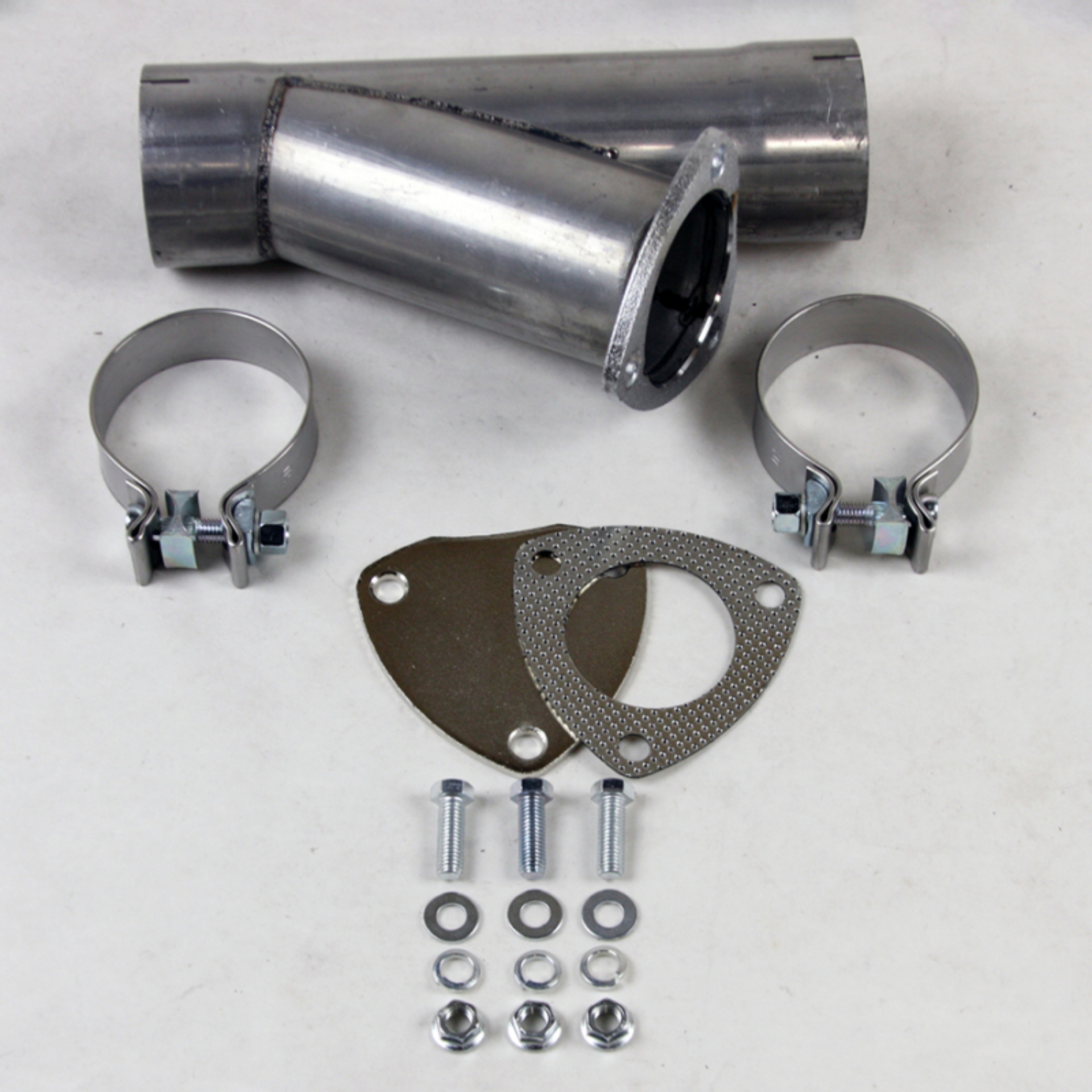 Picture of Granatelli 2.0in Aluminized Mild Steel Manual Exhaust Cutout w/Slip Fit/Band Clamp