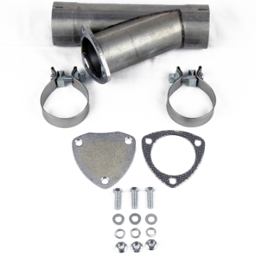 Picture of Granatelli 5.0in Aluminized Mild Steel Manual Exhaust Cutout w/Slip Fit/Band Clamp