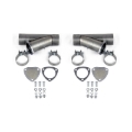 Picture of Granatelli 5.0in Aluminized Mild Steel Manual Dual Exhaust Cutout w/Slip Fit & Band Clamps