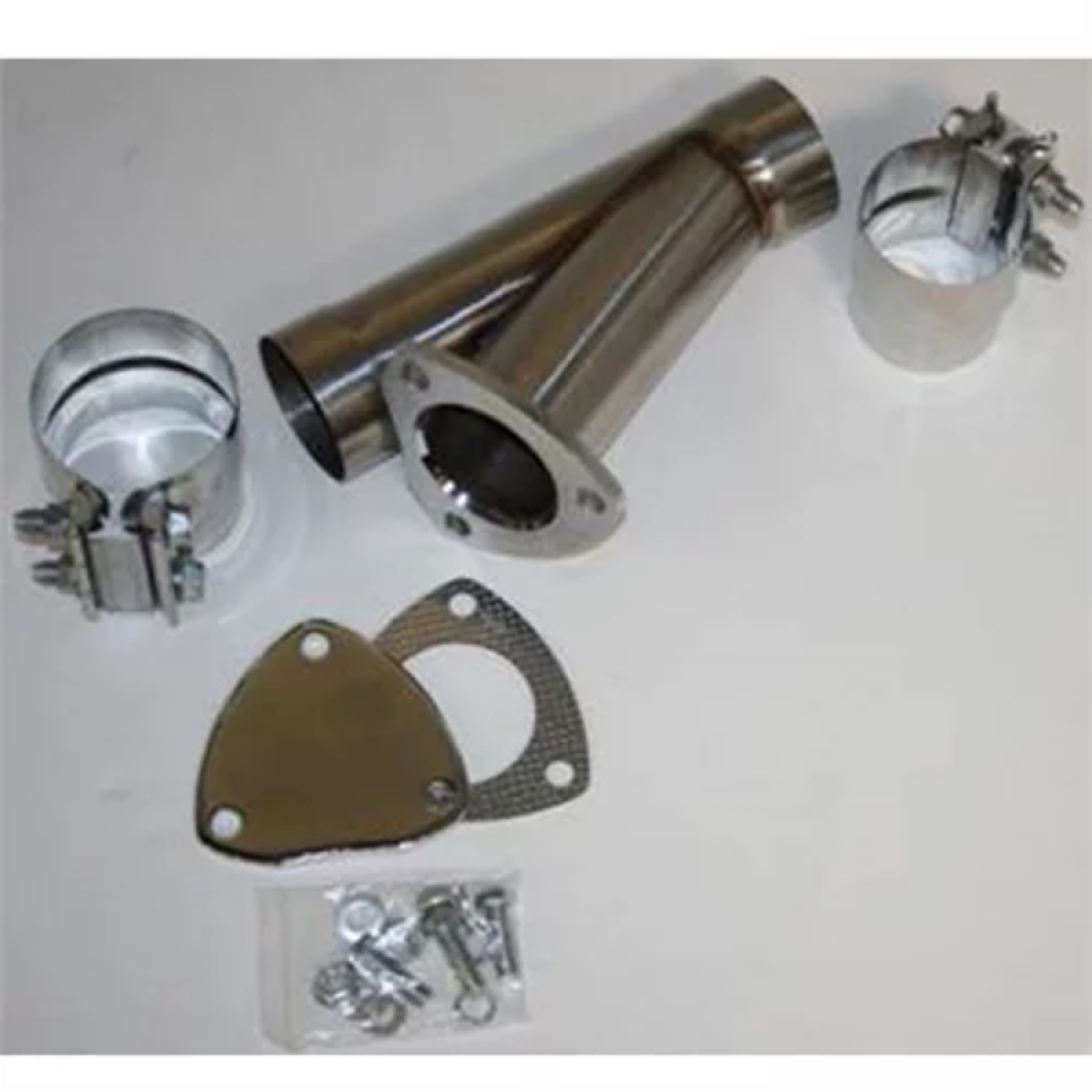 Picture of Granatelli 2.0in Stainless Steel Manual Exhaust Cutout Kit w/Slip Fit/Band Clamp