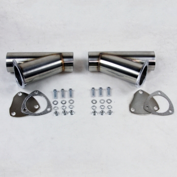 Picture of Granatelli 2.5in Stainless Steel Manual Dual Exhaust Cutout