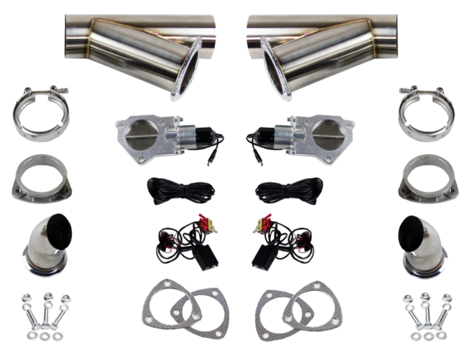 Picture of Granatelli 2.25in Stainless Steel Electronic Dual Exhaust Cutout