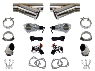 Picture of Granatelli 2.25in Stainless Steel Electronic Dual Exhaust Cutout