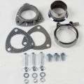 Picture of Granatelli 2.5in V-Band to Straight Connection Cutout w/Gaskets (3-Bolt)