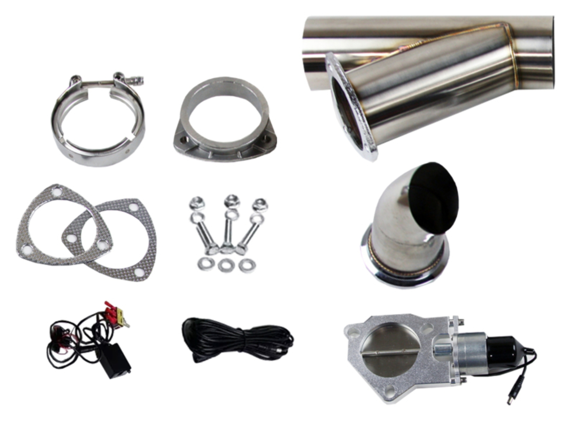 Picture of Granatelli 2.25in Stainless Steel Electronic Exhaust Cutout