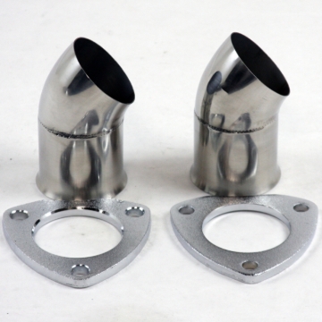 Picture of Granatelli 2.5in 304SS Turn Down w/3-Bolt Flange & Gaskets (Pair)