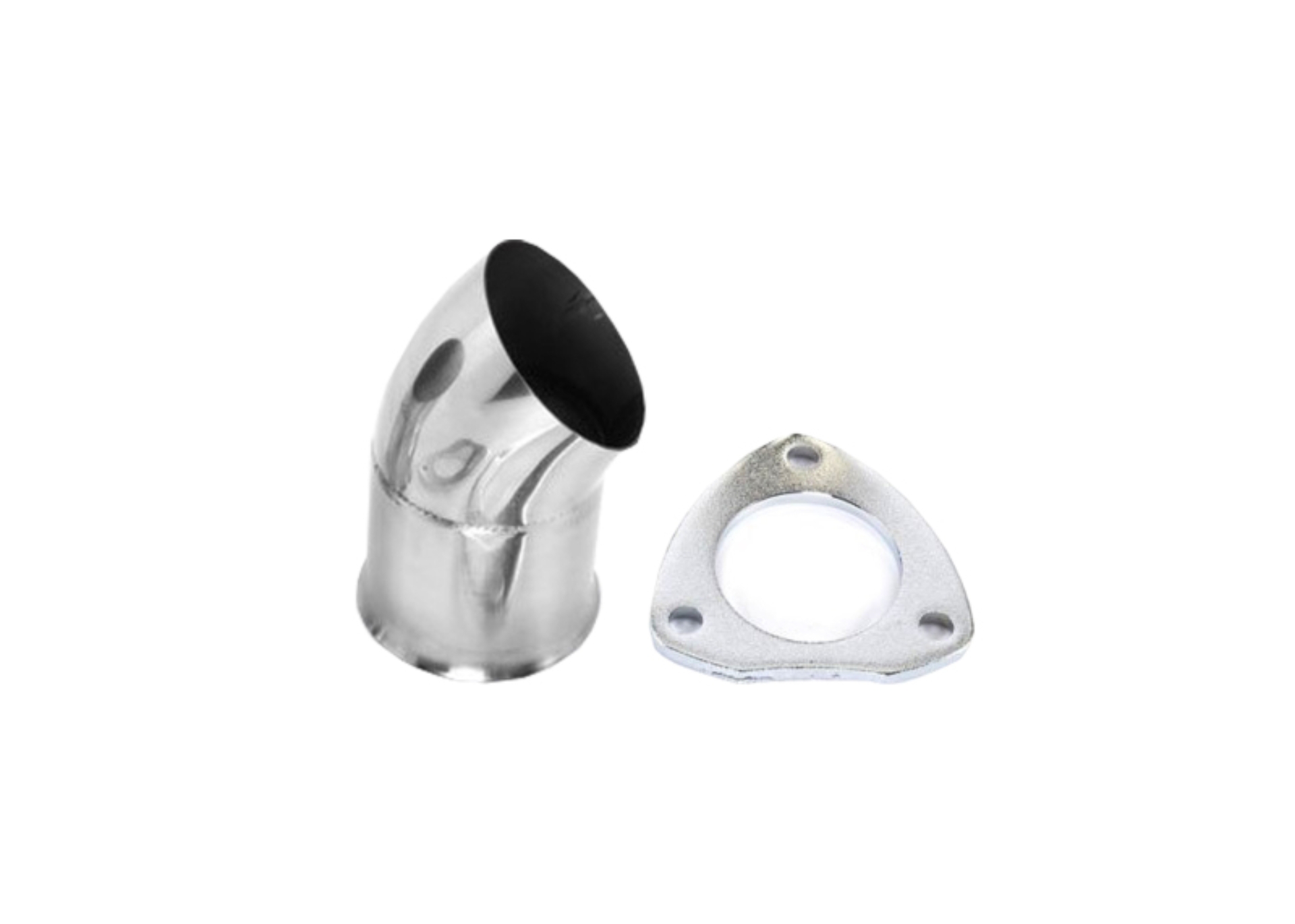Picture of Granatelli 2.5in 304SS Turn Down w/3-Bolt Flange & Gasket