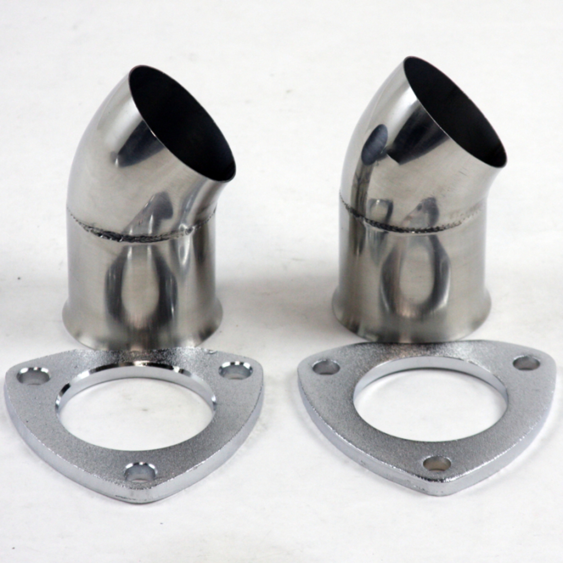 Picture of Granatelli 3.0in 304SS Turn Down w/3-Bolt Flange & Gaskets (Pair)