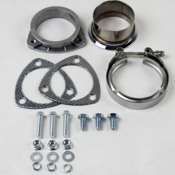 Picture of Granatelli 3in V-Band to Straight Connection Cutout w/Gaskets (3-Bolt)
