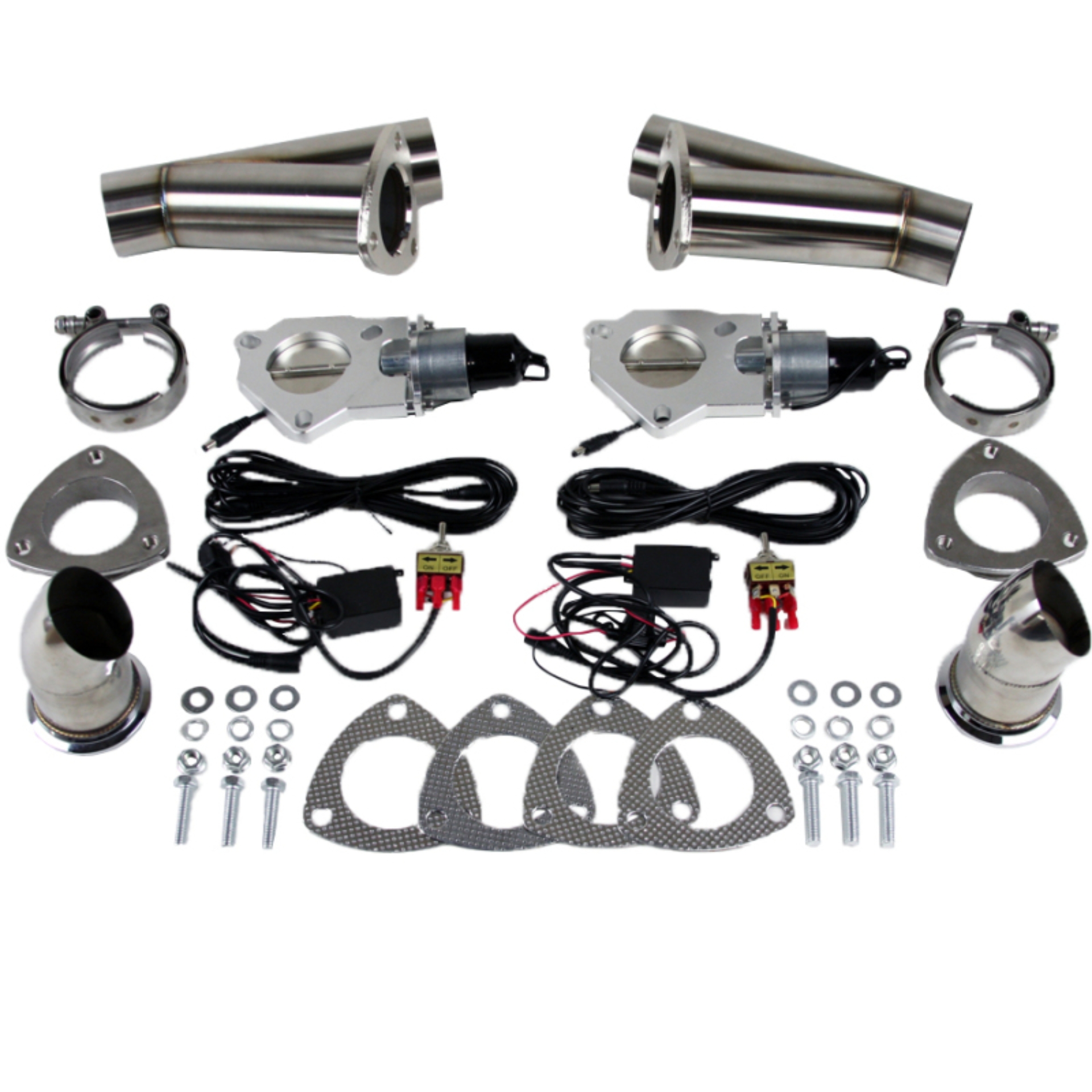 Picture of Granatelli 3.0in Stainless Steel Electronic Dual Exhaust Cutout