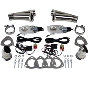 Picture of Granatelli 3.0in Stainless Steel Electronic Dual Exhaust Cutout