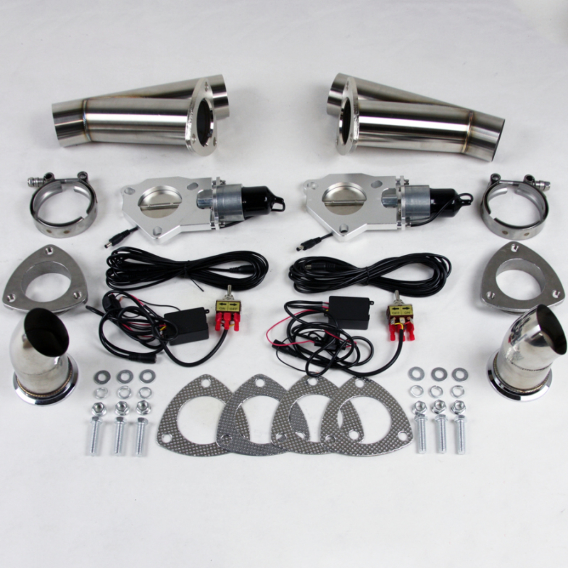 Picture of Granatelli 4.0in Stainless Steel Electronic Dual Exhaust Cutout
