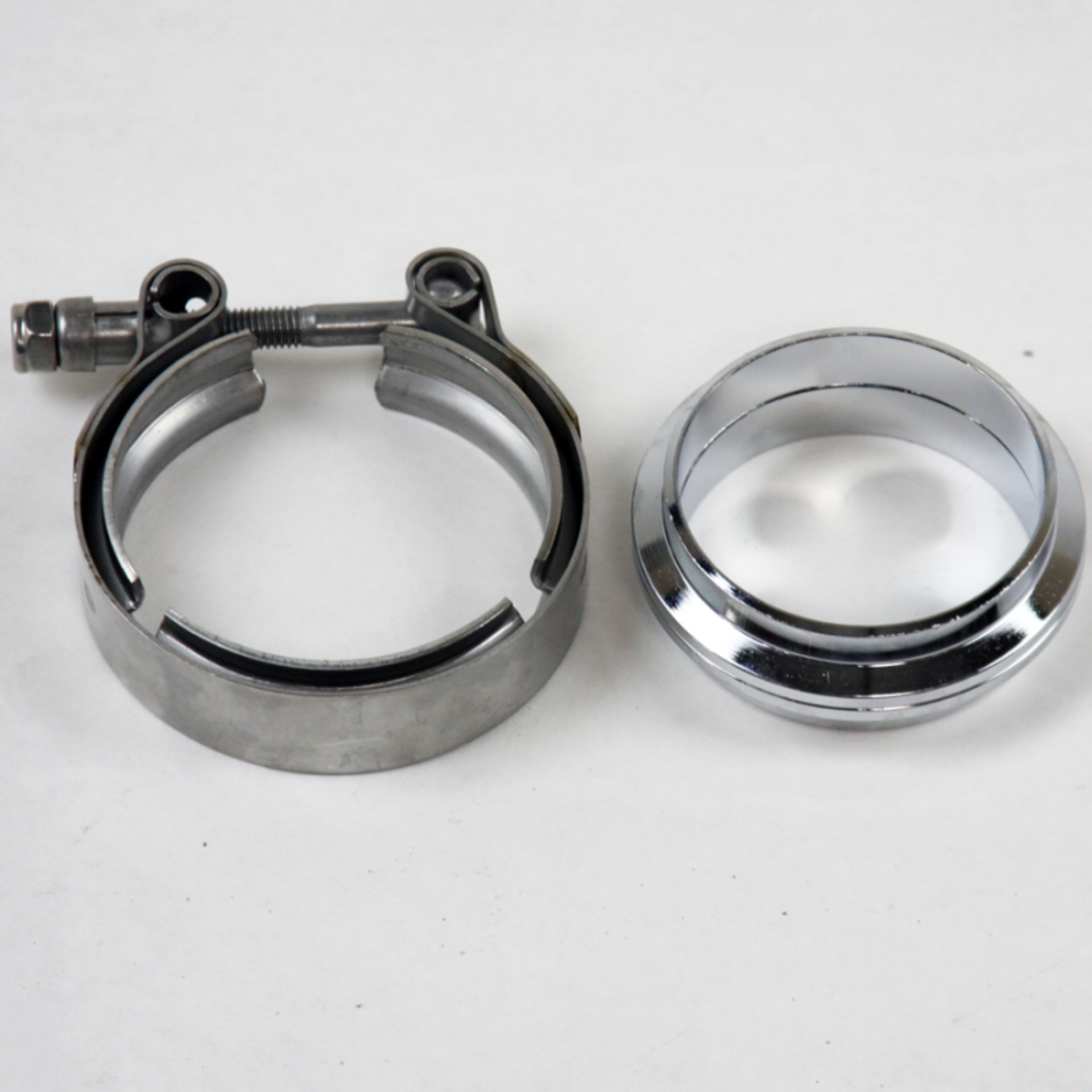 Picture of Granatelli 2.5in V-Band Mild Steel Flat Flanges w/Clamp