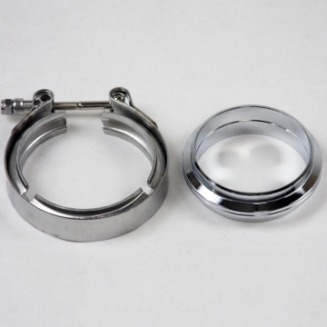 Picture of Granatelli 3.0in V-Band Mild Steel Flat Flanges w/Clamp
