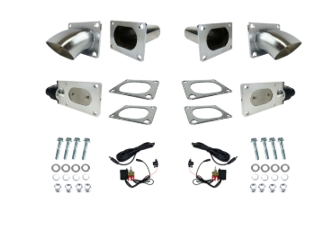 Picture of Granatelli 3.0in Oval Stainless Steel Electronic Dual Exhaust Cutout