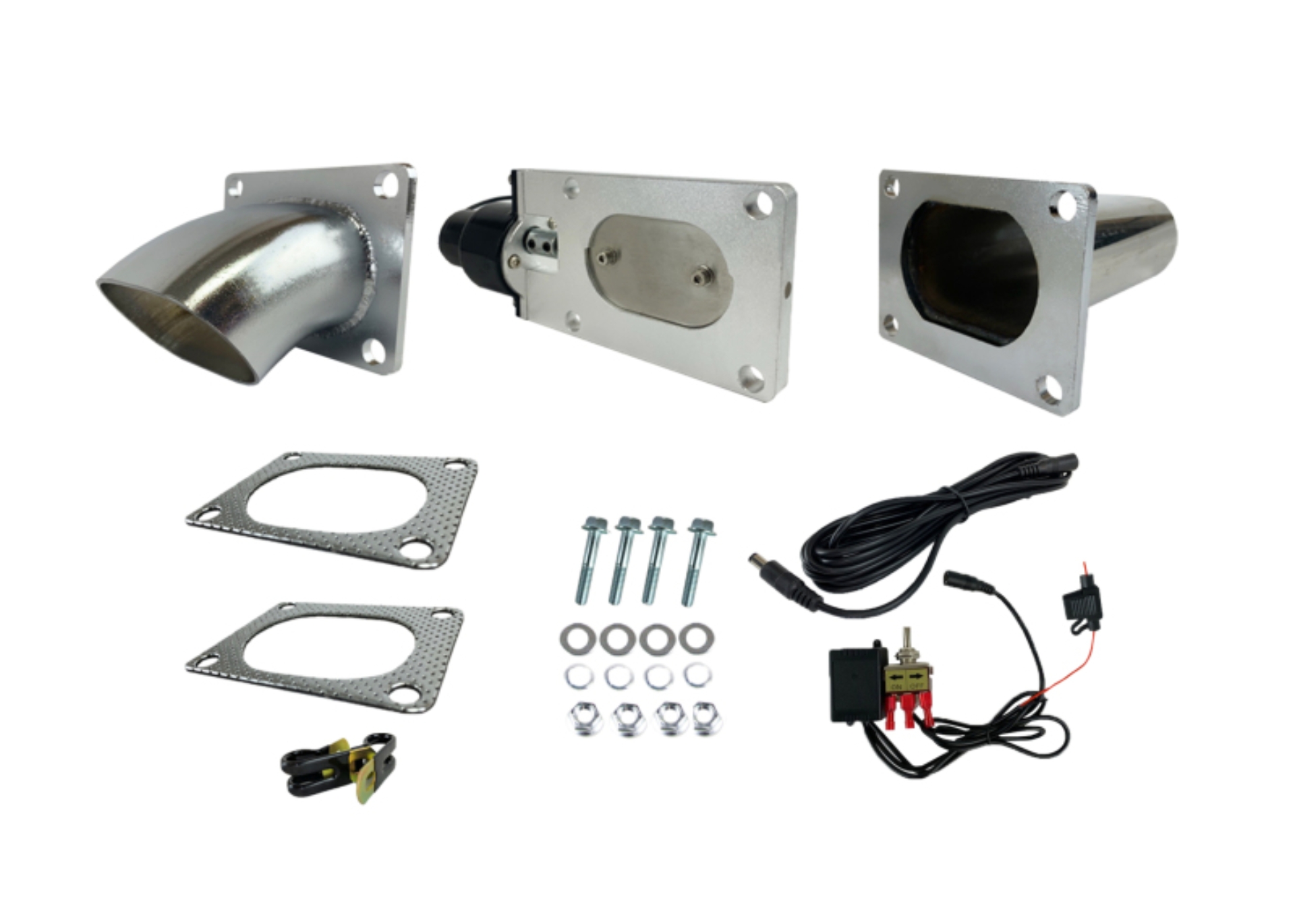 Picture of Granatelli 3.0in Oval Stainless Steel Electronic Exhaust Cutout