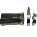 Picture of Granatelli 3in Round to 3in Oval Exhaust Pipe Adapter w/V-Band Connection