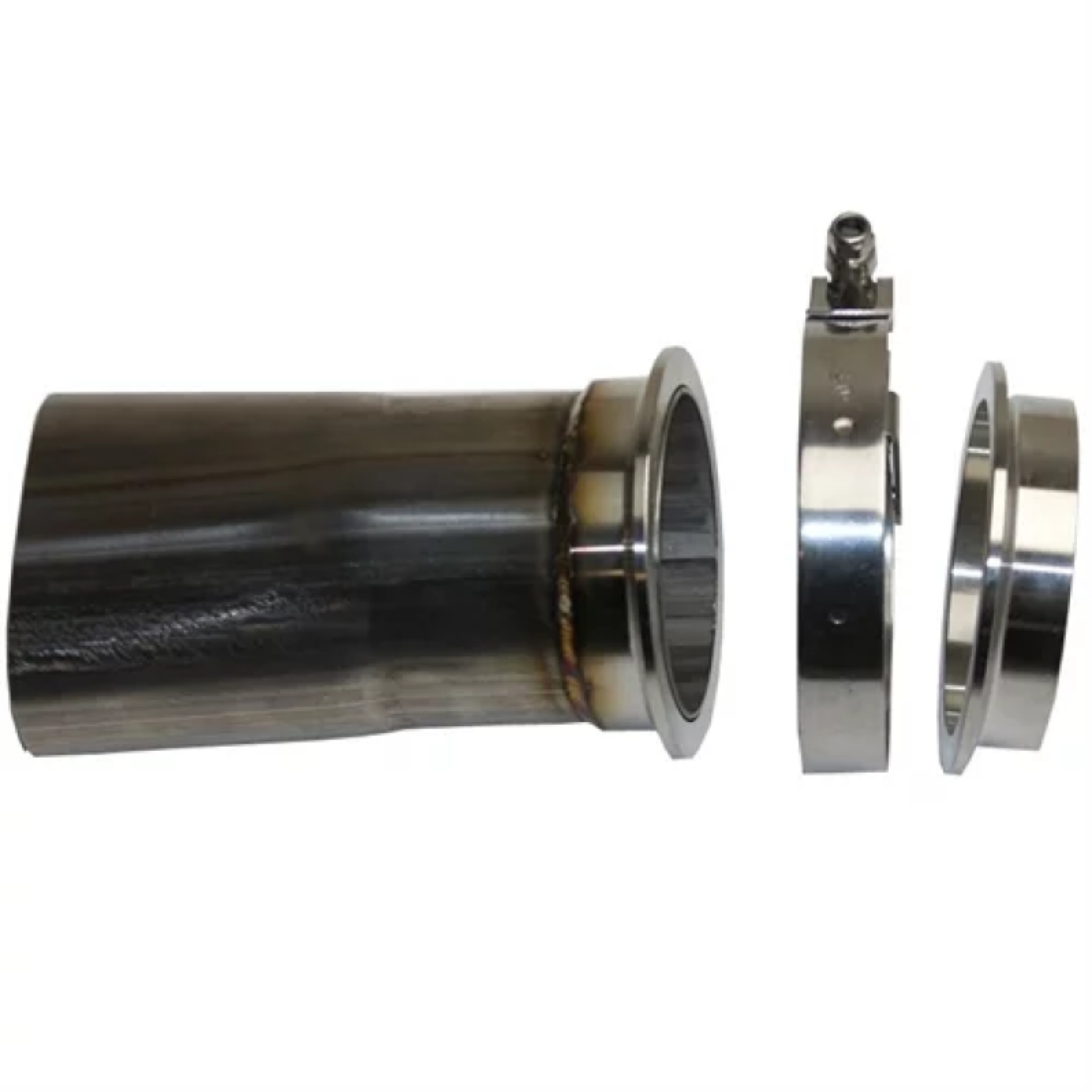 Picture of Granatelli 3in Round to 3in Oval Exhaust Pipe Adapter w/V-Band Connection