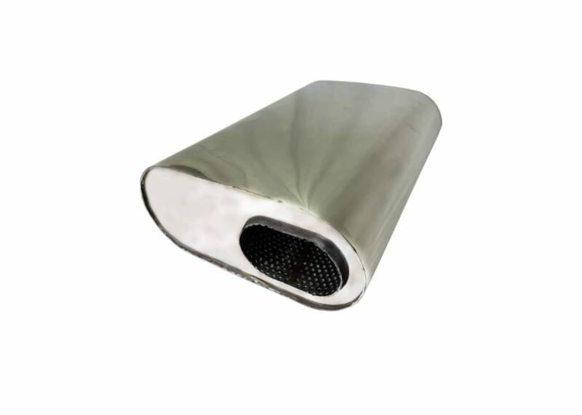 Picture of Granatelli 3.0in Inlet 3.0in Outlet 13x9.5x6in Oval Muffler