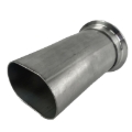 Picture of Granatelli 3.0in Round to 3.0in Oval Exhaust Adapter w/V-Band