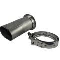 Picture of Granatelli 3in Round to 3in Oval Exhaust Pipe Adapter w/V-Band Connection