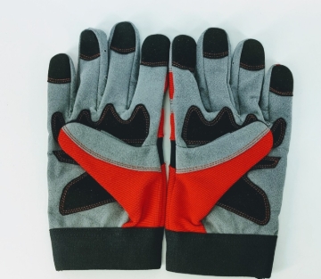 Picture of Granatelli Large Mechanics Work Gloves - Red/Gray/Black