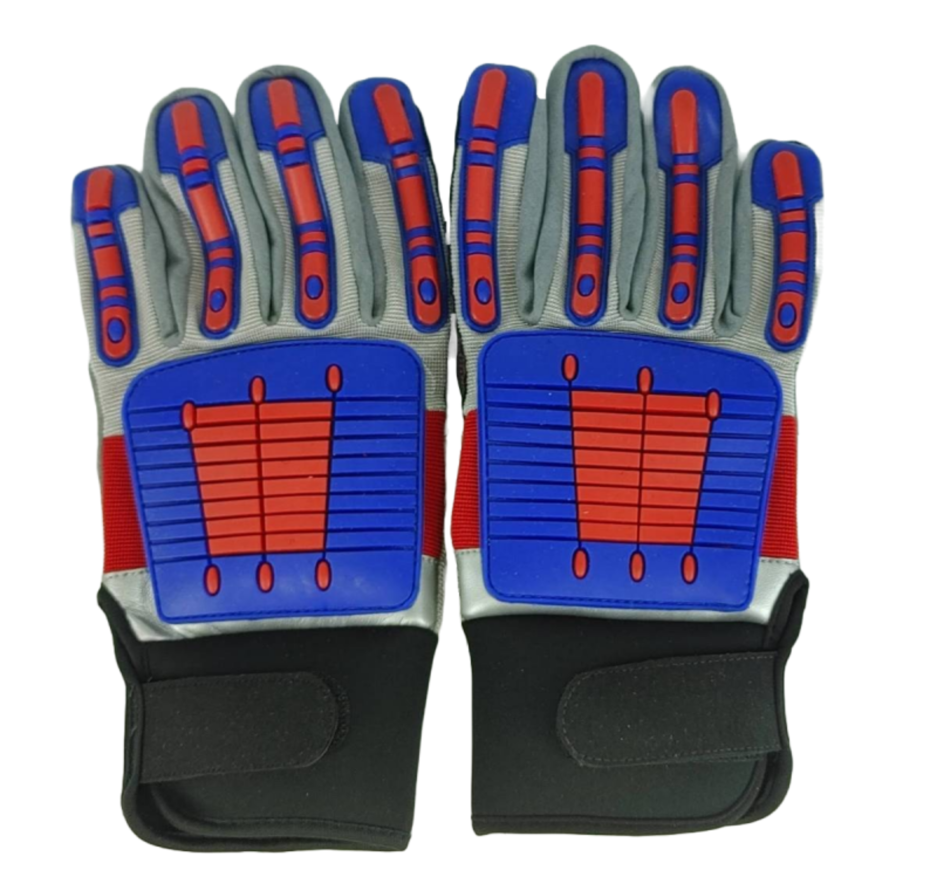 Picture of Granatelli Medium Off Road Style Work Gloves - Red/Blue/Gray/Black